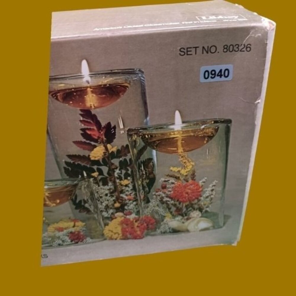 Libbey vintage crystal column lights glass candle holders - Picture 7 of 8